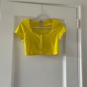 Savage x Fenty yellow crop top, gently worn